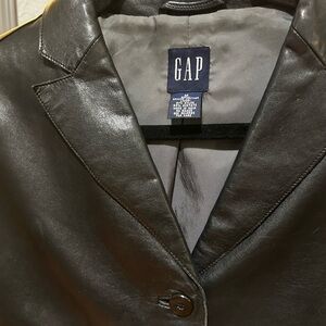 Vintage 90s Gap Genuine Leather Blazer - Women’s Medium
